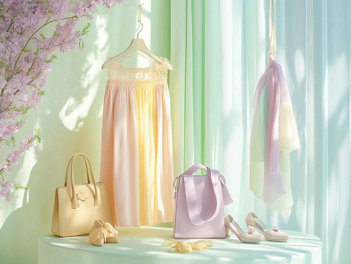 Suggerimenti per il guardaroba per la palette di colori leggeri della primavera